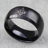 Black Stainless Steel Freemason Ring - FPS