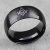 Black Stainless Steel Freemason Ring - FPS